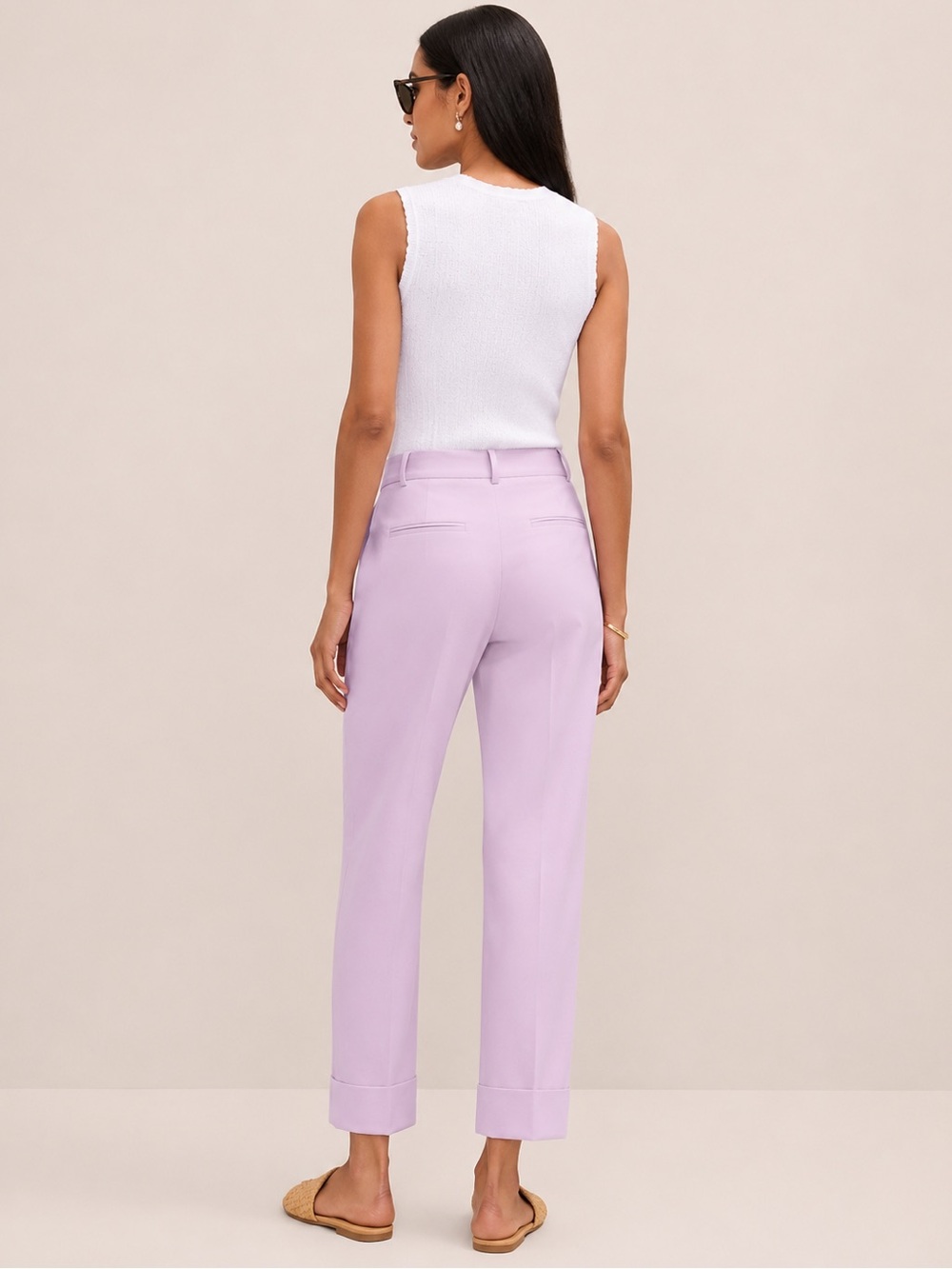 Ann Taylor Lavender Curvy Chino Ankle Pants - Picture 3 of 8